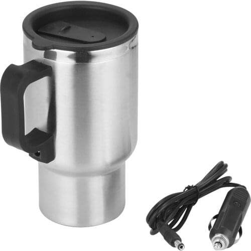 500ml Car Electric Kettle Portable Vehicle Heating Cup Coffee Tea Mug with Cigar Lighter Cable Car Water Keep Warmer Kettle VIP