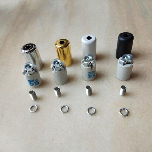 4pcs/lot E14 ceramic lamp holder lamp base with locking wire screw+ lamp cup DIY lighting accessories lighting accessories