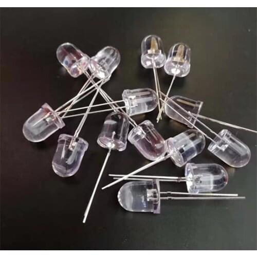 10pcs 10mm Round Top Ultra Super Bright Emitting Diode LED White Red Green Blue Yellow Light Diode Lamp Bulb LED