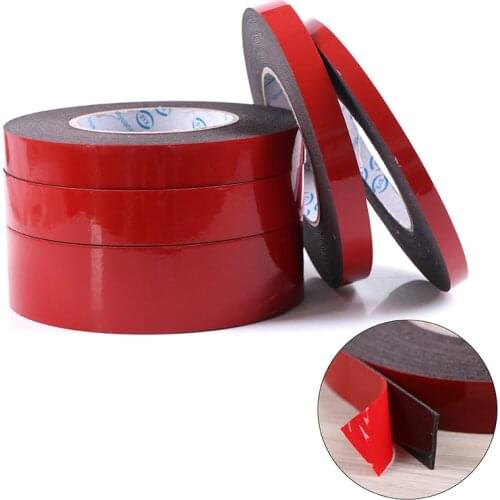 20M 8-30mm 0.5mm Thickness Black Super Strong Self Adhesive Foam Car Trim Body Double Sided Tape Mobile Phone Dust-proof Tape