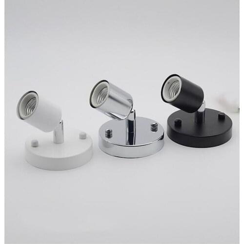 E27 Ceramic Screw 180 degree turning lamp holder / DIY Wall Ceiling Lighting Base Socket 5pcs