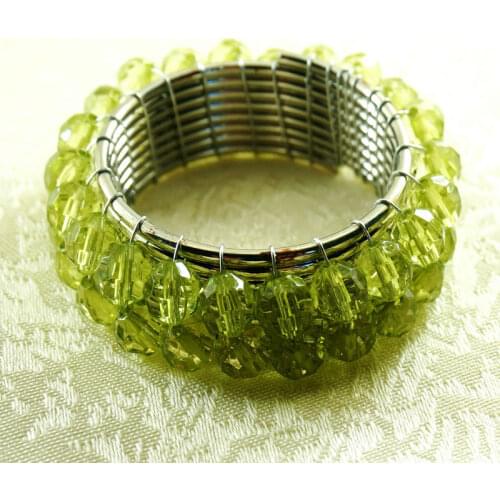 Green crystal beaded napkin rings, wedding decoration napkin holder