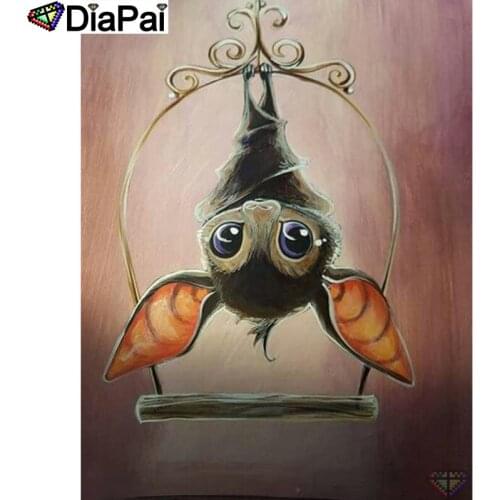 DIAPAI Diamond Painting 5D DIY 100% Full Square/Round Drill "Cartoon bat" Diamond Embroidery Cross Stitch 3D Decor A24783
