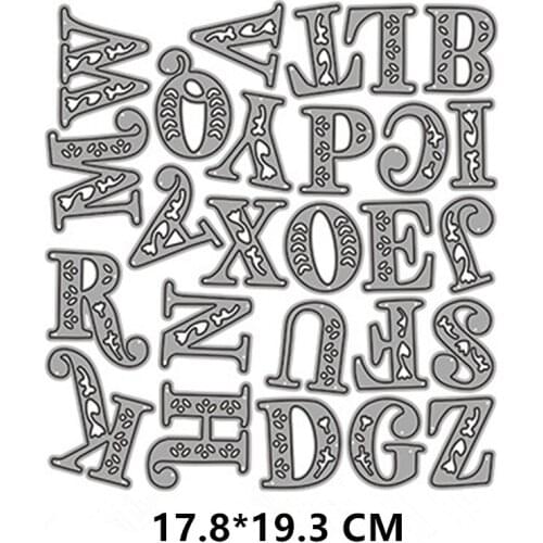 2021 New Uppercase Lace Letters Cutting Dies DIY Scrapbooking Embossing Paper Photo Frame Stamps Crafts Template Mould Stencils