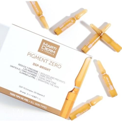 Original Martiderm Pigment Zero DSP-Bright Dark Spots Ampoules 30x2ml Face Freckle Remove Whitening Serum