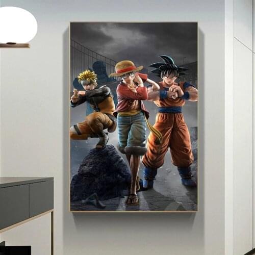 Anime Poster Dragon Ball Naruto One Piece Wall Decor Art Canvas Painting Picture for Living Room Home Decoration Mural Cuadros