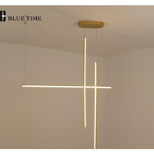 Simple Modern Led Pendant Light For Living room Dining room Kitchen Classical Home Decor Hanging Pendant Lamp Gold Metal Fixture