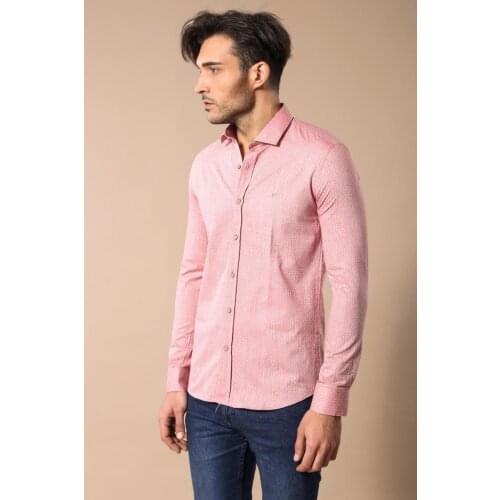 Pink Cotton Shirt for Men Wessi