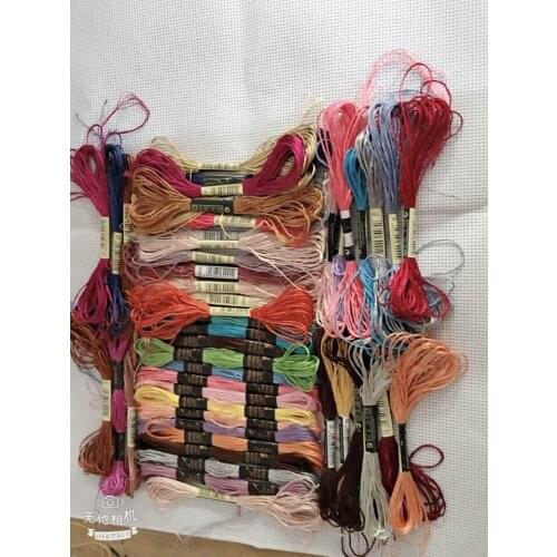 Oneroom 100 pieces silk embroidery silk cross stitch thread common color silk thread hand embroidery embroider