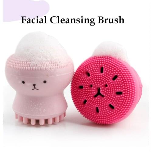 Silicone Facial Cleansing Brush Octopus Shape Facial Cleanser Face Washing Product Pore Cleaner Scrub Exfoliator Skin Care Tool