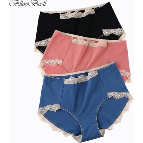 Hot Plus Size Womens Underwear Soft Lace Panties Women женские трусики Cotton Briefs трусы женские High-Rise Ladies Lingerie