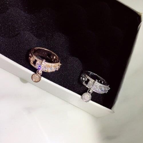 WYJZY New inlay high quality zircon ring for women Unique design personality ladies accessories casual ladies wear jewelry ring