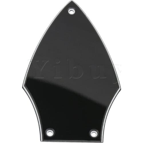 Yibuy 3 Hole 3 Ply Plastic Bass Electric Guitar Truss Rod Cover HA-1009