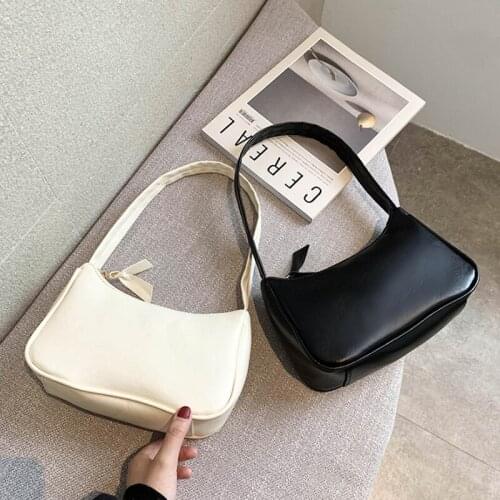 Spring Summer Woman Trendy Retro Handbags PU Leather Zipper Shoulder Bag Female Bolsa Vintage Hobo Women Small Hand Bag