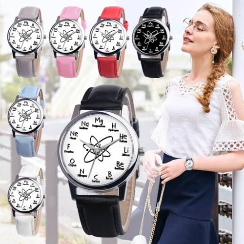 OKTIME Women Analog Quartz Wrist Watch PU Leather Strap Round Dial Girl Casual Watches TT@88