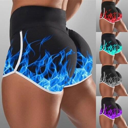 Womens Sexy Yoga Shorts High Waist Hot Pants Push Up Running Anti-cellulite Casual Sports Fitness Short-trouser For Summer