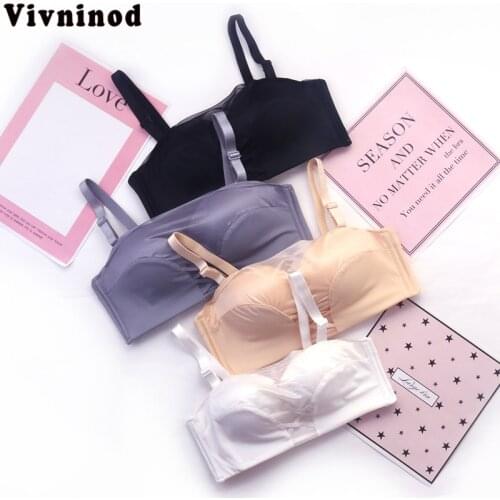 One-Piece Plus Size Bras For Women Wireless Lace Women Bra With Wedding Dress Strapless Shoulders Push Up Underwear No Rims Bras