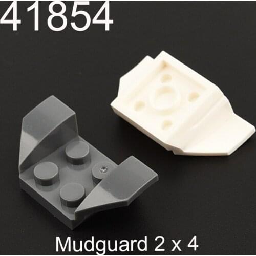 10pcs 41854 Mudguard 2 x 4 with 2 x 2 Studs and Flared Wings Building Blocks Parts MOC DIY Educational Toys