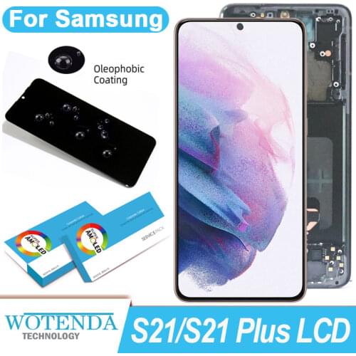 100% Original AMOLED Display for Samsung Galaxy S21 G991 G990F/DS Full LCD Touch Screen S21 Plus G996 G9960 G996F Repair Parts