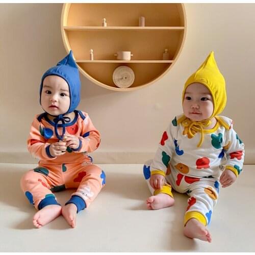 2021 Baby Boy Girl Sleepwear Twins Newborn Muslin Sleep Clothes for Children Baby Boy Pajamas Baby Girl Come Home Outfit Pajamas