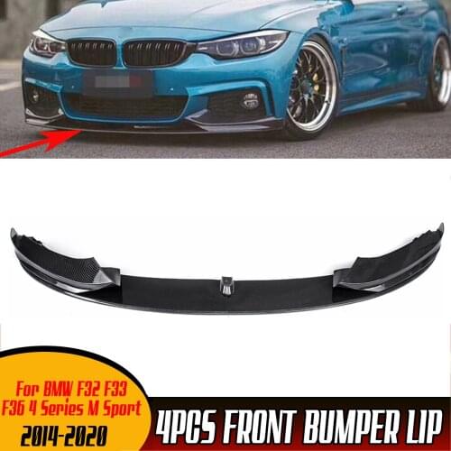 4 Series F32 Car Front Bumper Lip Body Kit Spoiler Protector Cover Side Splitter For BMW F32 F33 F36 4 Series M Sport 2014-2020
