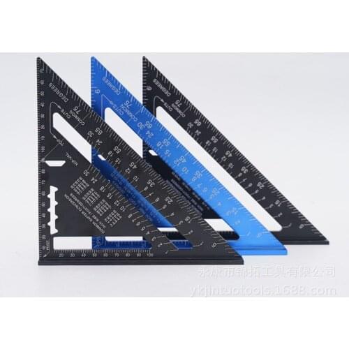 7 inch/12 inch aluminum alloy triangle ruler multifunctional woodworking ruler percision measuring tools