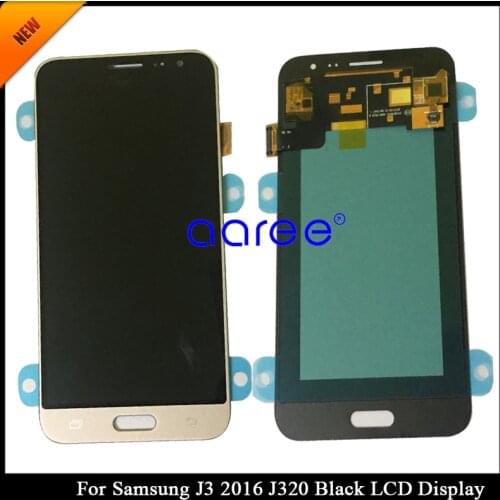 Free Shipping Tracking No. 100% tested Super AMOLED For Samsung J3 2016 LCD J320 Display Touch Screen Digitizer Assembly