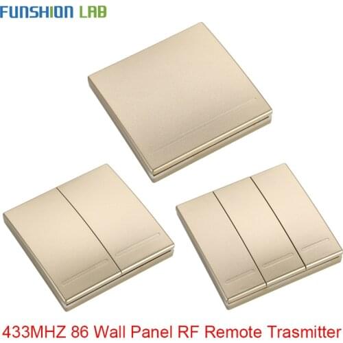 FUNSHION 433 Mhz Wireless RF Wall Panel Transmitter RF AC 110V 220V 1 CH Remote Control Switch Receiver For Hall Bedroom Lights