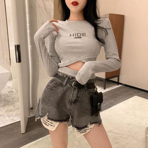 Женские однотонные футболки BNMHJU China At AliExpress