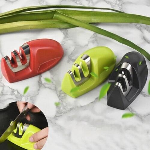 Home Color Quick Mini Sharpener Convenient Small Mouse Sharpener Kitchen Tool Double Groove Rough and Fine Grinding Kitchen