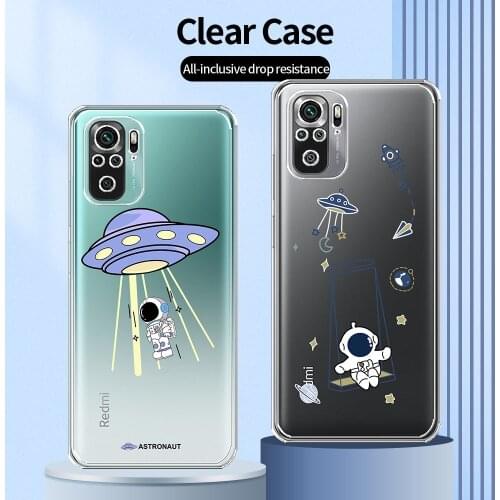 For Xiaomi Redmi Note 10 Case Clear TPU Case For Redmi Note 10 Pro Transparent Phone Coque Soft Fashion Cover For Redmi Note 10S