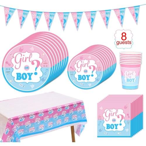Boy or Girl Banner Gende Reveal Party Baby Shower Decor Baby Shower Party Favors Party Supplies Is Boy or Girl Party Decor
