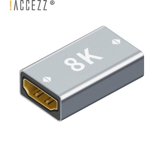 !ACCEZZ HD 8K HDMI-compatible Female to Female Splitter Extension Converter Adapter Cable Coupler for HDTV HDCP Computer