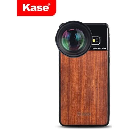 Kase Master HD 135mm Telephoto Lens With Solid Wood Phone Case For Samsung