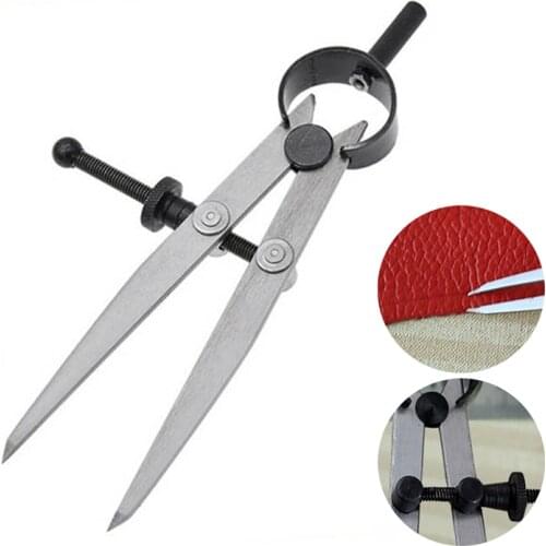 Adjustable Compasses Gauges DIY Handcraft Line Marking Gauge Leather Tool Wing Divider Leathercraft Rotating Scratch Gauge