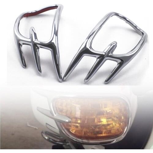 Left Right Motorcycle Show Chrome Pair Fairing Mirror accent grilles Back Accent Grilles for Honda Goldwing GL1800 2001-2016