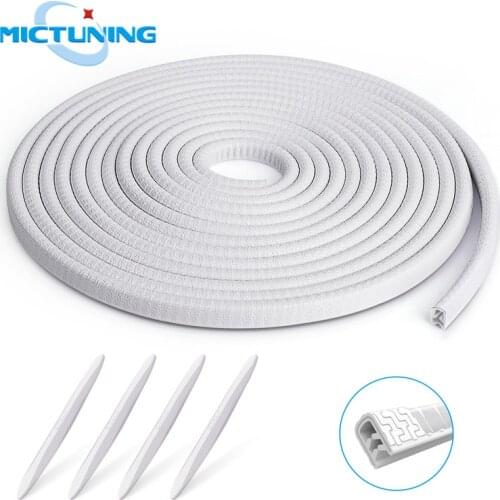 MICTUNING Car Door Edge Guards 16.4Ft(5M), U-Shaped Car Door Edge Protector with Streamlined Car Door Anti-collision Strip