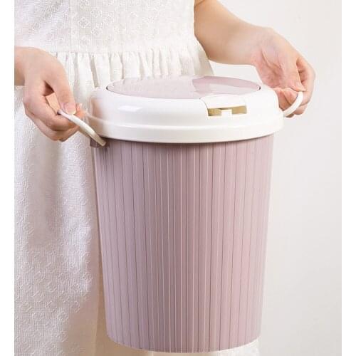 Home Kitchen Garbage Trash Can With Cover Home Living Room Bedroom Lovely Toilet With Cover Waterproof And Odor Proof Basket