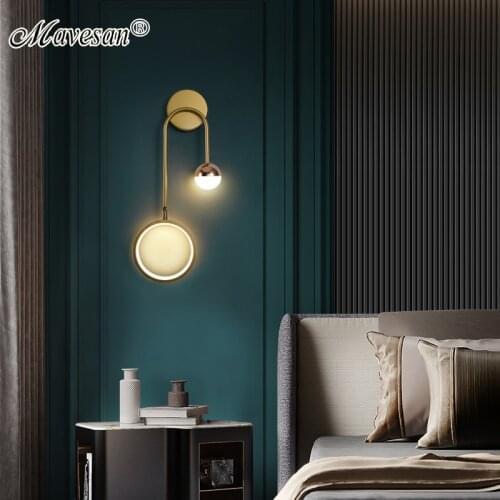 Gold/Black LED Wall Lamps For Bedside Aisle Kitchen Corridor Living Room Bedroom Foyer Gallery Office Wall Indoor Home Sconce