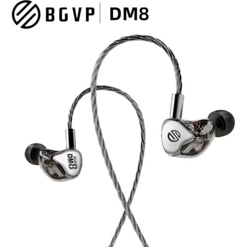 BGVP DM8 Earphone Noise Cancelling Earbuds Knoweles+Sonion 8BA Wired Bass Sweet Vocal In-Ear Model Headset