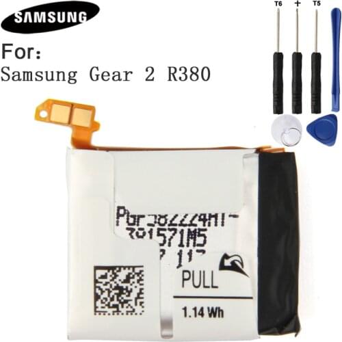 Original Battery For Samsung Gear 2 Neo R380 SM-R380 SM-R381 R381 300mAh Authentic Samsung Replacement Battery R380