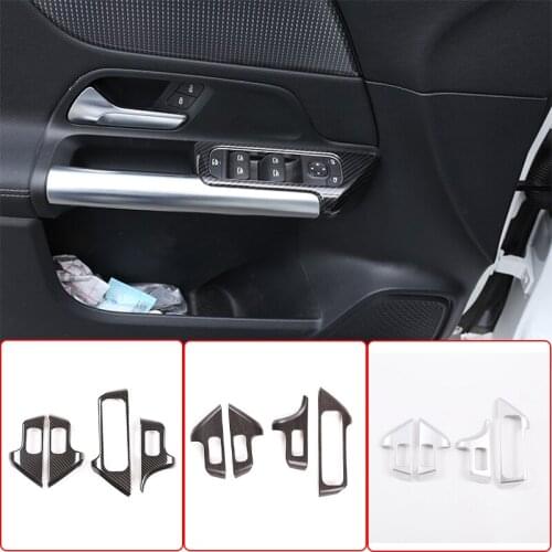Car Window Glasses Lift Button Cover Switch Frame Trim For Mercedes Benz B GLB Class W247 X247 2019-2020 Car Interior Accessorie