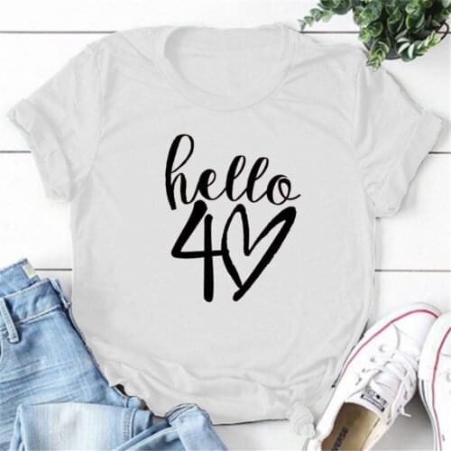 Hello 40 Shirt Fortieth Birthday Tee Birthday Ideas, Birthday Trip Tshirt Matching Birthday Party Tee Birthday Tshirts B4WJ