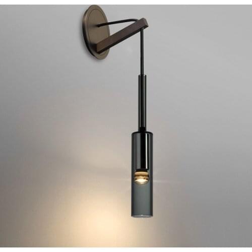 Postmodern nordic wall lamp living room bedroom bedside creative glass wall lamp designer TV loft rustic wall light