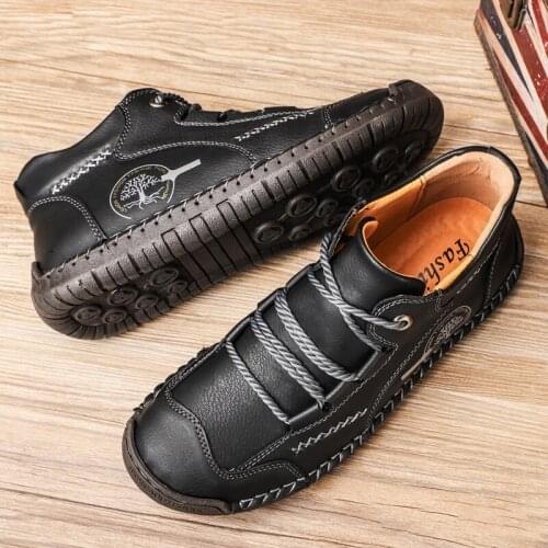 Sports mens causal black for mens casual shoe breathable leather sport man shoes hot sale Mens leisure zapatillas fashion new