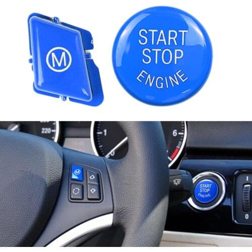 Styling Engine Start Stop Ignition + M Button Sticker For BMW E90 E92 E93 M3
