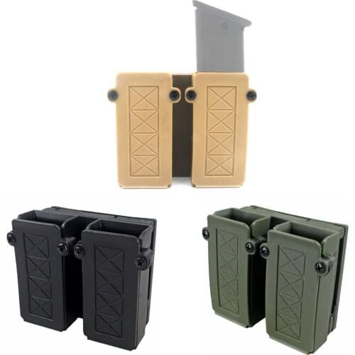 FIRECLUB Tactical Double Magazine Adjustable Molle magazine Quick Pull Sleeve for 9MM Pistol Mag Case for Hunting Accessories
