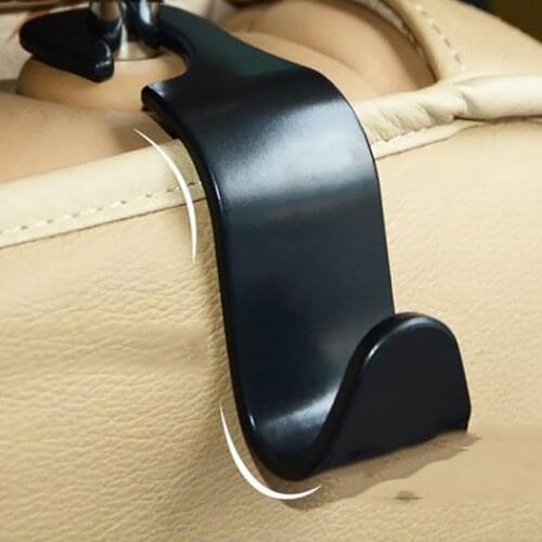 Universal Car Seat Back Hooks Vehicle Headrest Hanger Holder Front Rear Seats Black Hook Auto Accessories