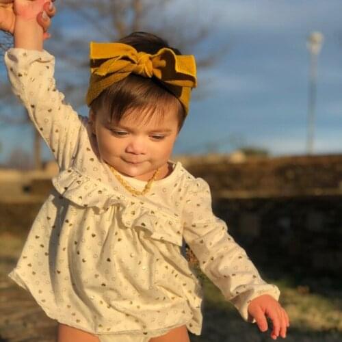 All season Baby Cute Girls Solid Color Bowknot Headband Infant Girls Pure Cotton Headwear Apparel Photography Prop Party Gift