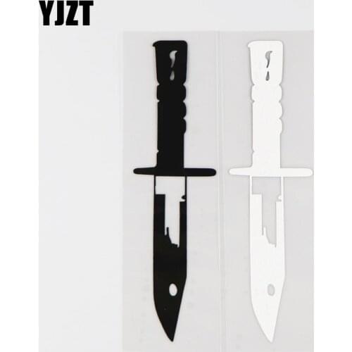 YJZT 16.1CM*4.2CM Knife Pattern Personalized Weapon Car Sticker Vinyl Decal Decoration 1A-0266